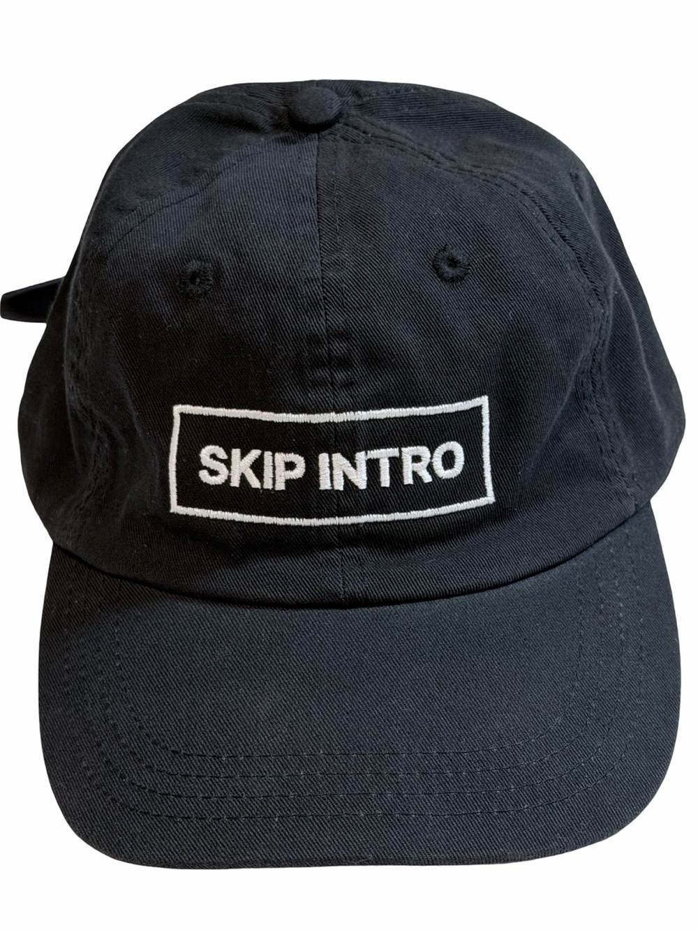 3/$15 Netflix Black "SKIP INTRO" Embroidered @NETFLIXQUEUE Baseball Cap
